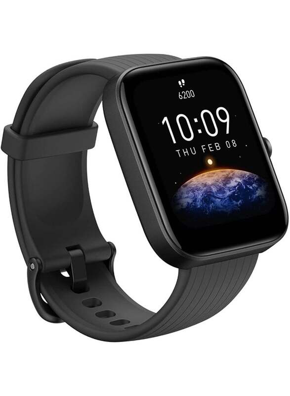 Amazfit Bip 3 Smart Watch with 1.69-inch Large Color Display, Black