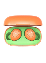 Nokia E3100 Portable Wireless/Bluetooth In-Ear Mini Sports Earbuds with Mic, Orange/Green