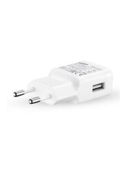 Samsung 2-Pin Fast Charger With Micro USB Cable, TA20EWEUGWW, White