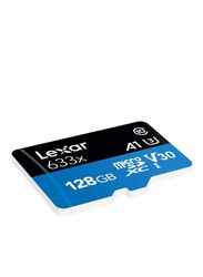 Lexar 128GB MicroSDXC 1 633X Class 10 Memory Card, Blue/Black