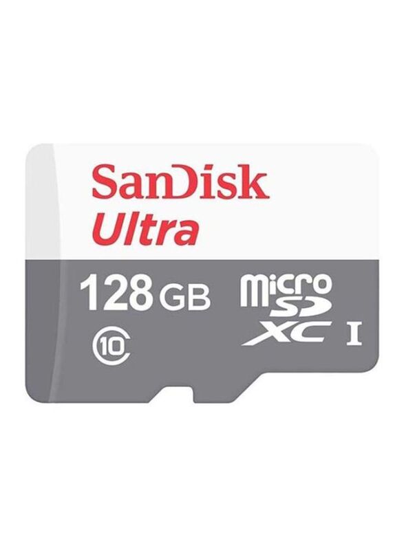 Sandisk 128GB Ultra MicroSDXC Memory Card, Grey/White