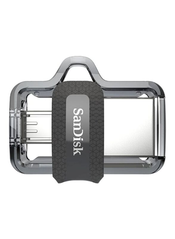SanDisk 32GB Ultra Dual USB 3.0 Flash Drive, Black/Silver