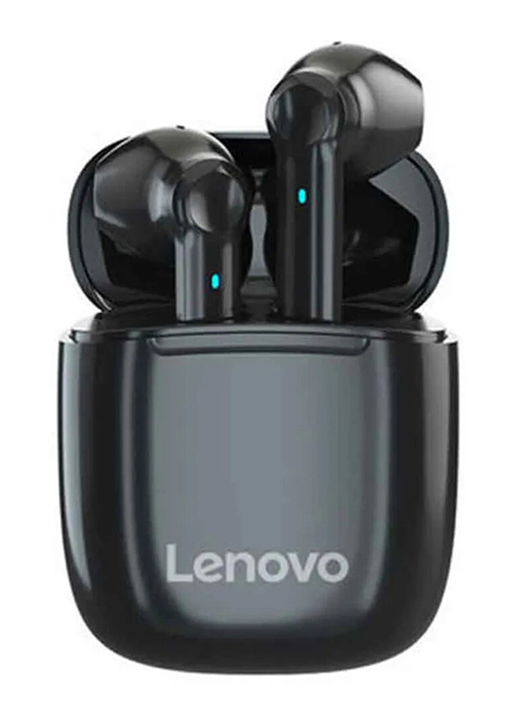 Lenovo XT89 True Wireless/Bluetooth Semi In-Ear Noise Cancelling Earbuds with Mic & 10mm Speaker Unit, Black