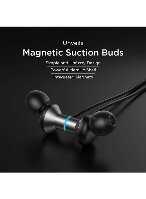 Lenovo HE05 Wireless/Bluetooth In-Ear Neckband Noise Cancelling Earphones with Mic, Black