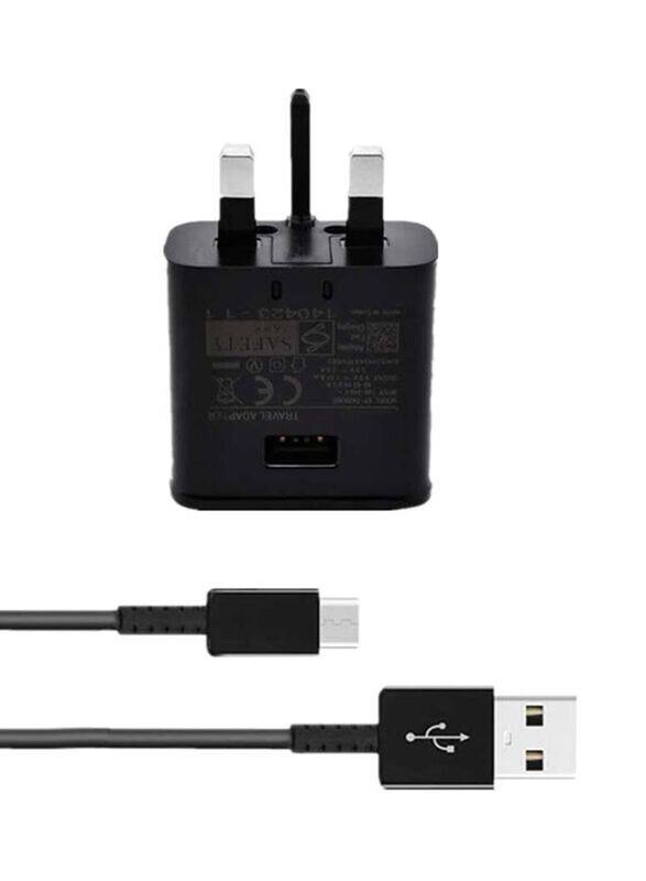 

Samsung 25W 3-Pin Fast Charging Travel Adapter With USB Type-A to USB Type-C Cable, CHX2724563805473, Black