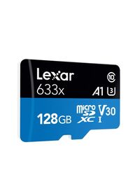 Lexar 128GB MicroSDXC 1 633X Class 10 Memory Card, Blue/Black