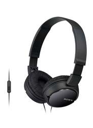 Sony MDR-ZX110AP Wired Over-Ear Headphones with Mic, Black