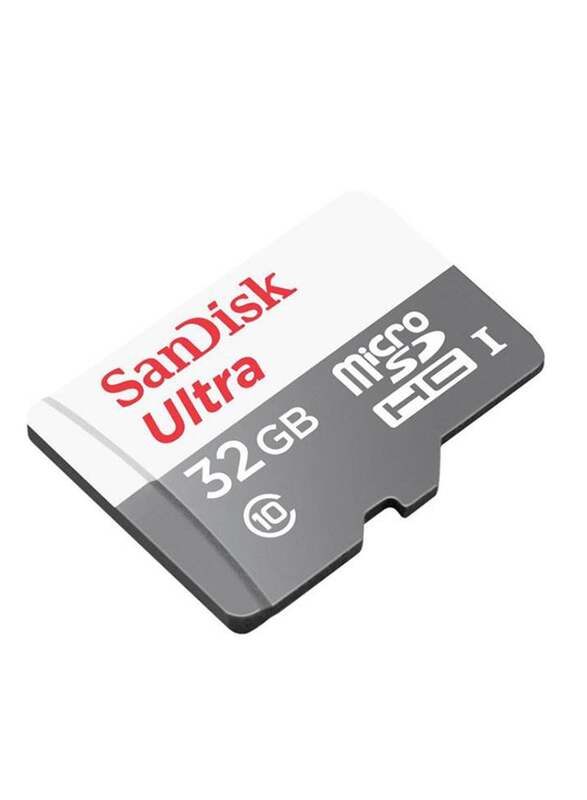Sandisk 32GB Ultra MicroSDXC UHS-I/C10 Memory Card, White/Grey