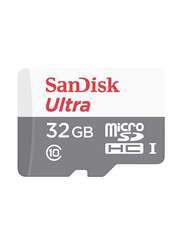 Sandisk 32GB Ultra MicroSDXC UHS-I/C10 Memory Card, White/Grey