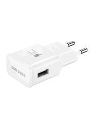 Samsung 2-Pin Fast Charger With Micro USB Cable, TA20EWEUGWW, White