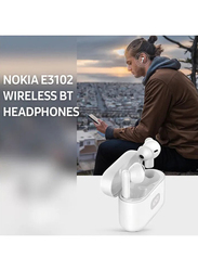 Nokia E3102 Wireless/Bluetooth In-Ear Noise Cancelling Sports Earbuds with Mic, White