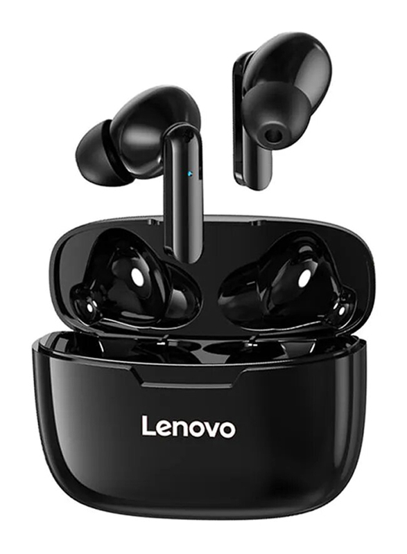 Lenovo XT90 Wireless/Bluetooth In-Ear Noise Cancelling Earbuds with Mic & Charging Case, Black