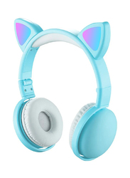 On-Ear Cat On-Ear Headphones with Mic, Blue