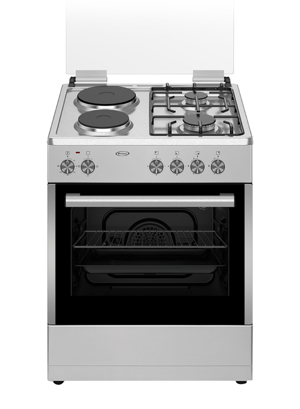 Venus 2 Gas Burners And 2 Hot Plates Electric Freestanding Cooking Range, VC 6622 ESD, Silver