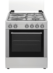 Venus 2 Gas Burners and 2 Hot Plates Electric Freestanding Gas Cooking Range, Auto Ignition, VC 5522 ESD, Silver