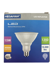 Megaman LED Bulb, 15W, 3000K, E27, 1350 Lumen, YTPAR38, White