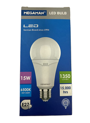 Megaman Classic LED Bulb, 15W, 6500K, E27, 1350 Lumen, YTA70, White