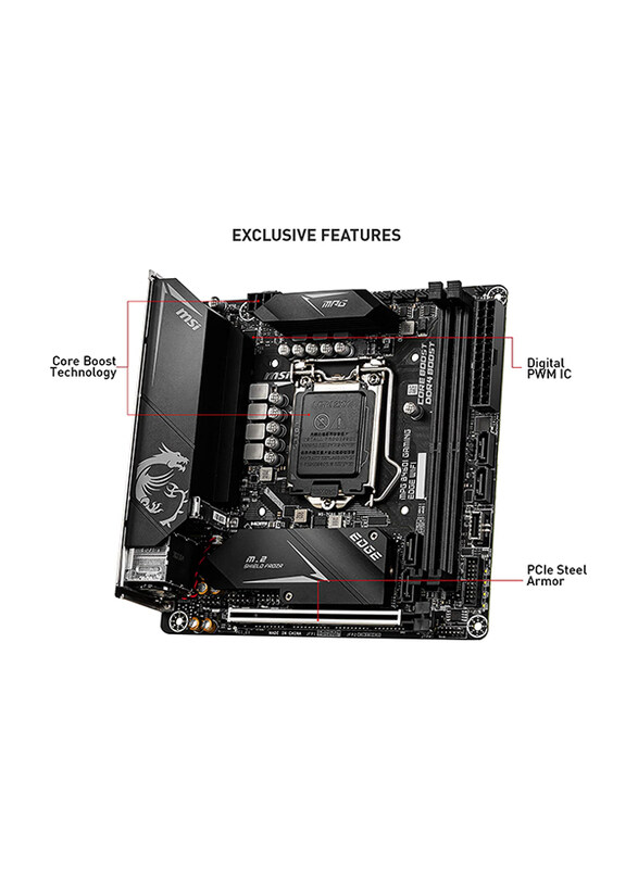 MSI MPG B460I Gaming Edge WiFi Motherboard, Black