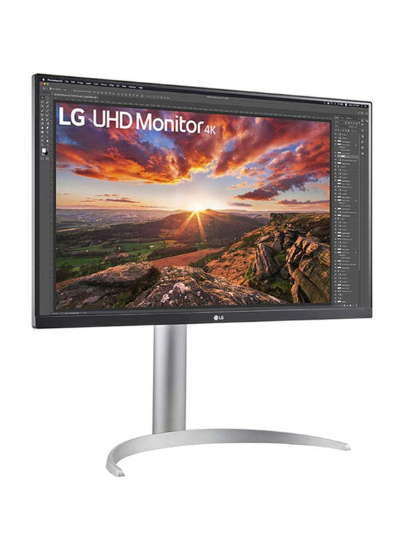 LG 27 Inch UHD 4K IPS LCD Monitor with VESA Display, 27UP850-W, Silver