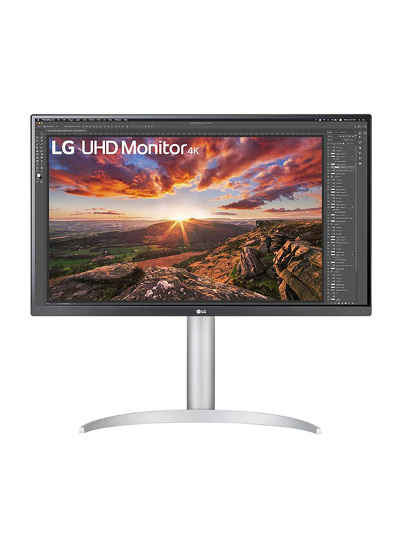 LG 27-inch UHD 4K IPS LCD Monitor with VESA Display, 27UP850-W, Silver