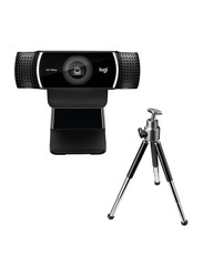 Logitech C922 Pro Stream Hyper Fast Streaming Webcam with Stereo Audio and HD Light Correction, 960-001088, Black