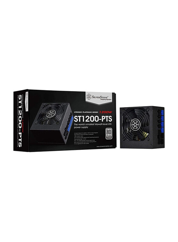 

SilverStone Strider Platinum Series 1200W 80 Plus Platinum ATX PC Power Supply, SST-ST1200-PTS, Black