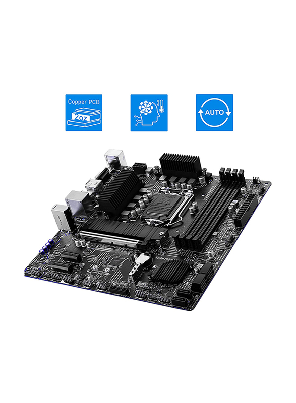 MSI B560M PRO-VDH Micro-ATX Gaming Motherboard, 7D18-002R, Black