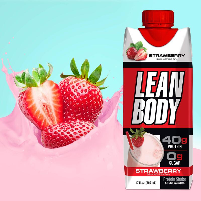 Labrada Lean Body RTD Strawberry Protein Shake 17 Fl oz (500 ml) - Pack of 12