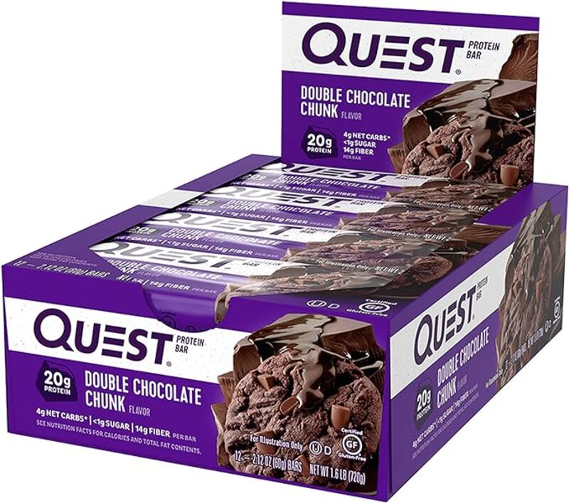 Quest Protein Bar Double Chocolate Cunk Flavor 12 Pieces