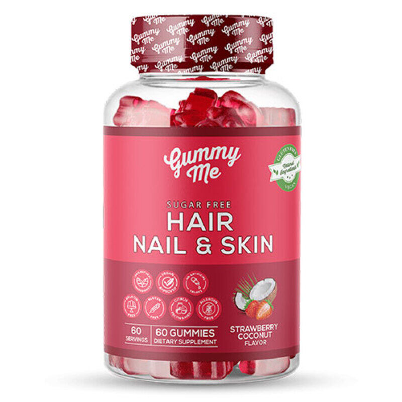 

Gummyum! Gummy Me Hair Nail & Skin Strawberry Coconut Flavor 60 Gummies