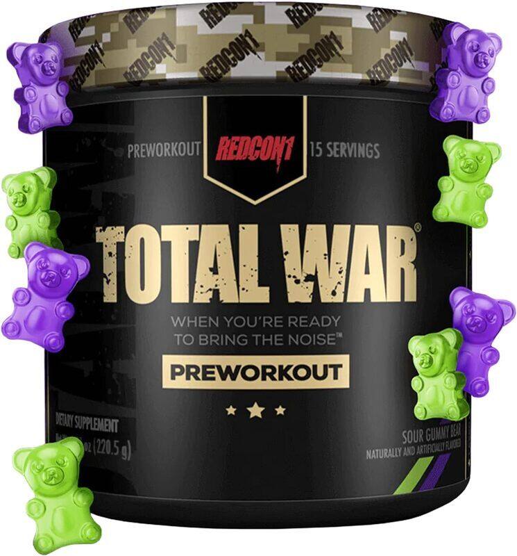 

redcon1 Total War - Preworkout - 447 gm 30 servings Sour Gummy Bears