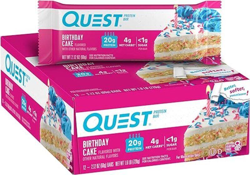 

Quest Nutrition Quest Protein Bar Birthday Cake Flavor 12 Pieces