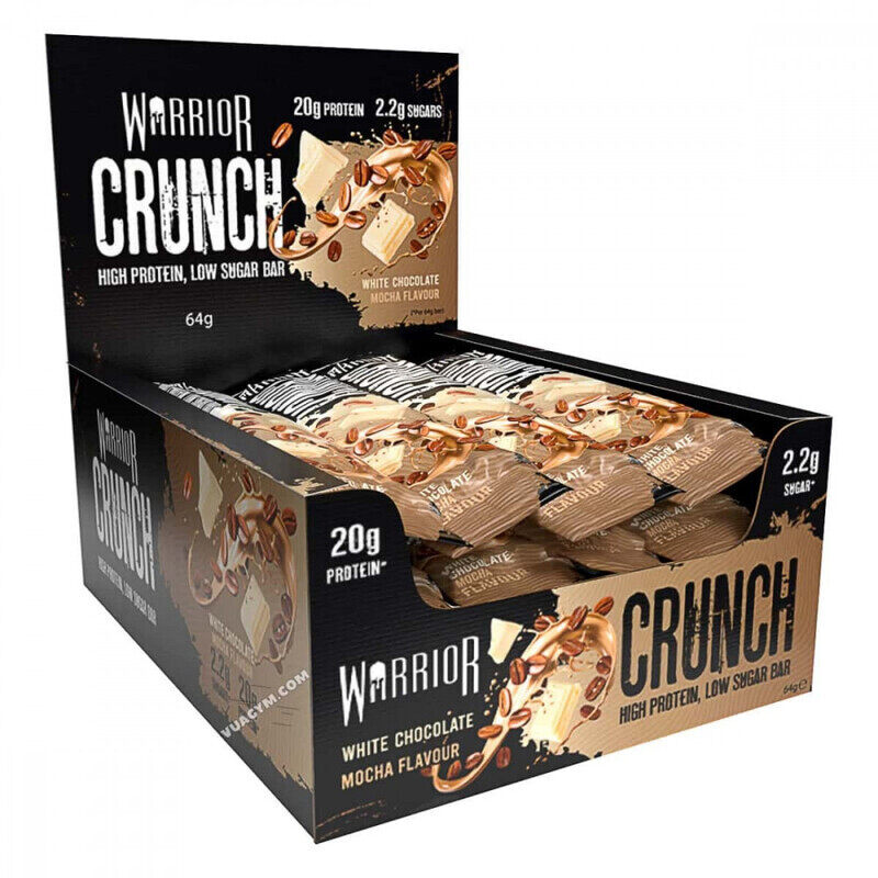 

Warrior, CRUNCH - High Protein Bars - 20g Protein Each Bar - 12 Pack x 64g, White Chocolate Mocha