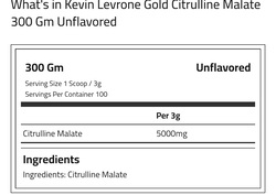 Kevin Levrone Gold Citrulline Malate Unflavored 300 Grams