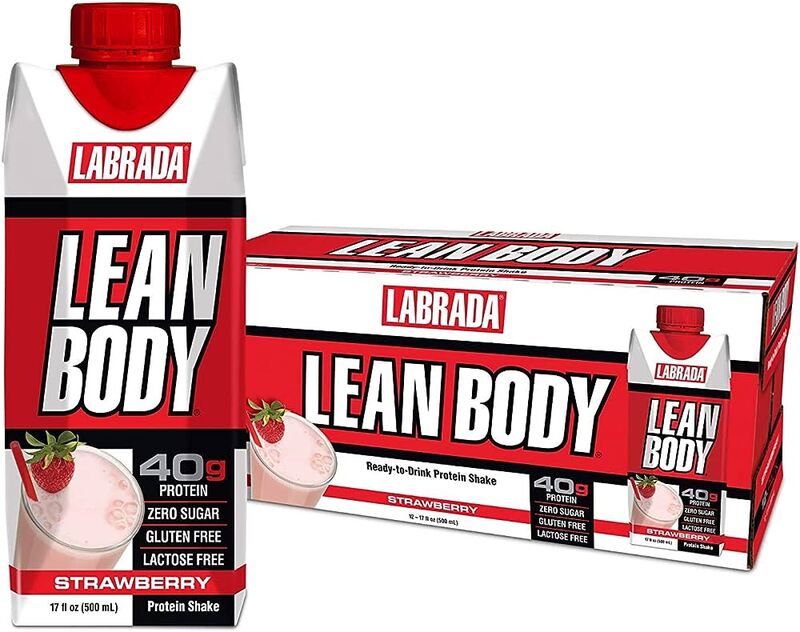 

Labrada Lean Body RTD Strawberry Protein Shake 17 Fl oz (500 ml) - Pack of 12