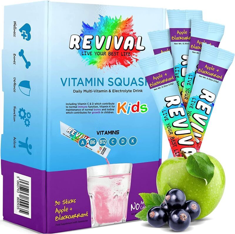 

Revival Rapid Rehydration Electrolytes Powder - High Strength Vitamin C, B1, B3, B5, B12 Supplement Sachet Drink, Effervescent Electrolyte Hydration (