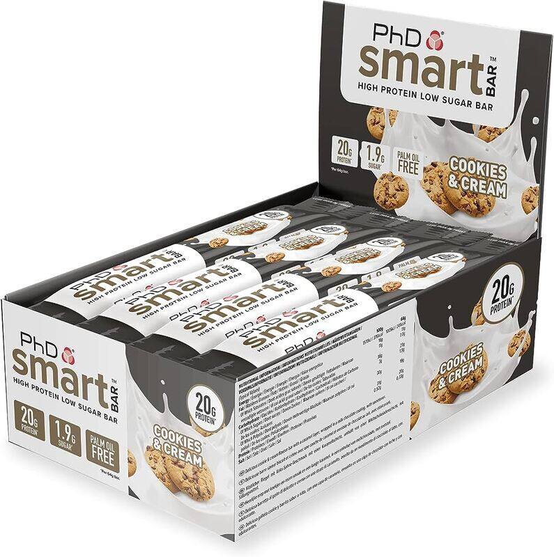 

phd Smart Bar Cookies & Cream 20 gm Protein 12 bars