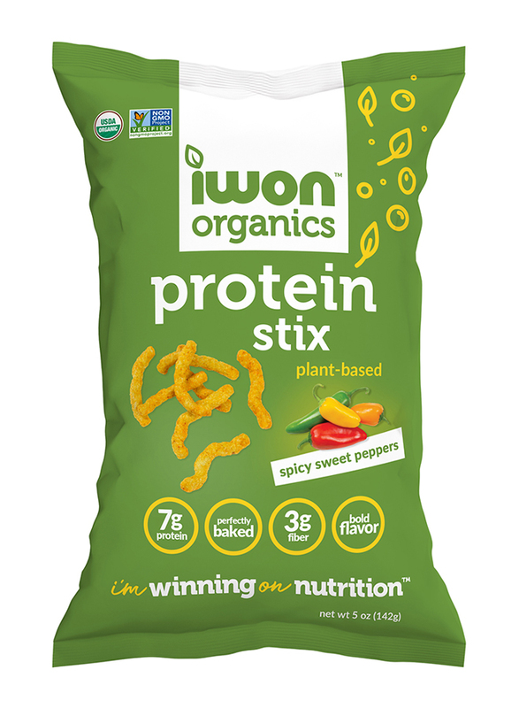 Iwon Organics Spicy Sweet Peppers Flavored Organic Protein Stix, 141g