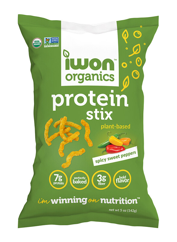 Iwon Organics Spicy Sweet Peppers Flavored Organic Protein Stix, 141g