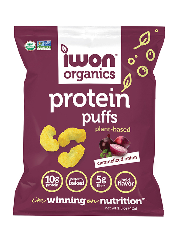 Iwon Organics Caramelized Onion Flavored Protein Puffs, 42g