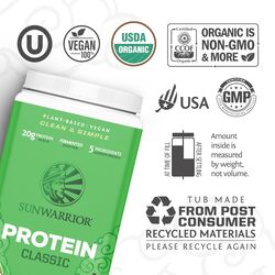 Sunwarrior Organic Plant Based Classic Plus Protein 750g