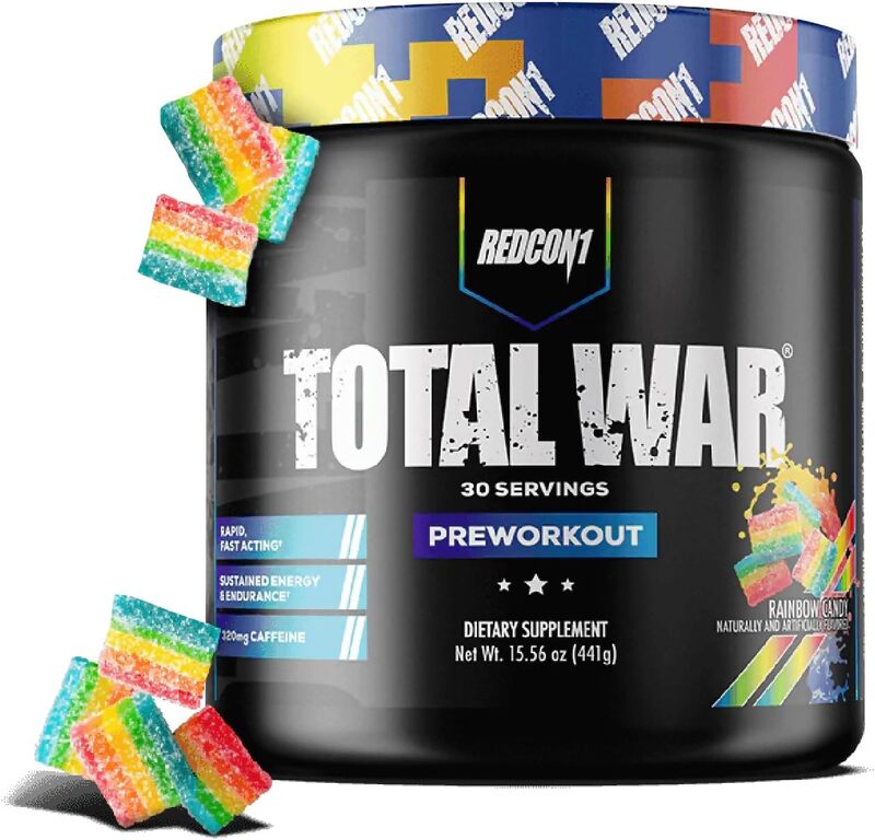 Total War Pre Workout Rainbow Candy Flavor 30 Servings