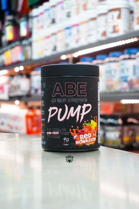 

applied nutrition ABE PUMP Zero Stim Pre-Workout 40 Servings All Black Series (500G) Red Hawaiian Flavor