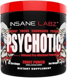 Insane Labz Psychotic Pre Workout Fruit Punch Flavor 35 Servings