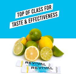 Revival Rapid Rehydration Electrolytes Powder - High Strength Vitamin C, B1, B3, B5, B12 Supplement Sachet Drink, Effervescent Electrolyte Hydration (tropical berry  Flavor, 30 Count