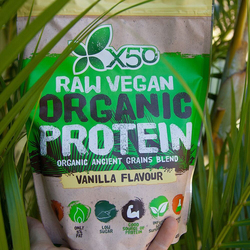 X50 Raw Vegan Organic Protein, 1 KG, Vanilla