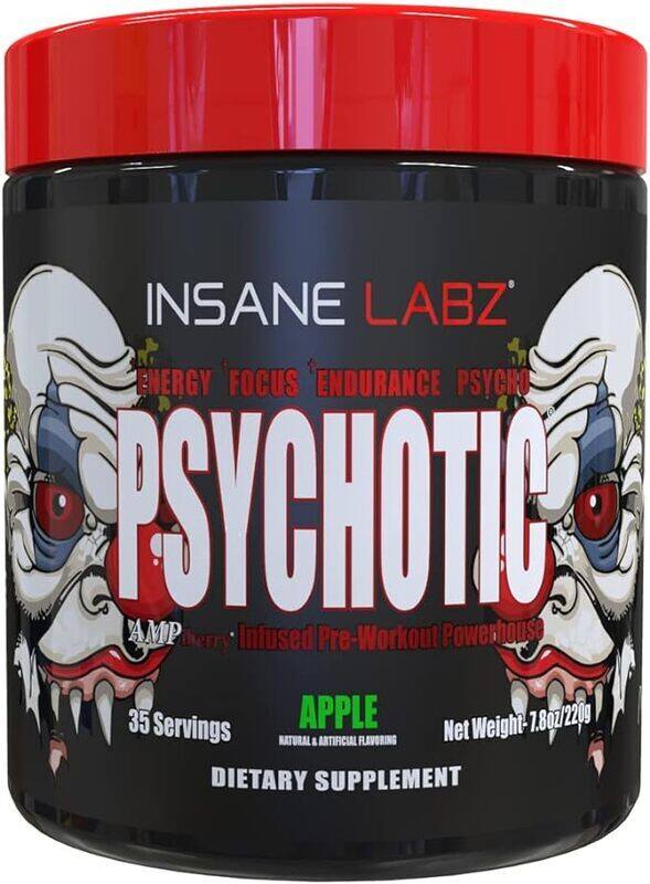 

Insane Labz Psychotic Pre Workout Apple Flavor 35 Servings