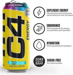 C4 Zero Sugar Energy Drink Cosmic Rainbow 500ml Pack of 12