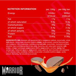 Warrior, CRUNCH - High Protein Bars - 20g Protein Each Bar - 12 Pack x 64g, Peanut Butter Cup