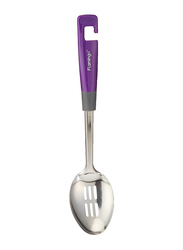 Flamingo Stainless Steel Serving Spoon, Fl4512KW, Silver/Purple